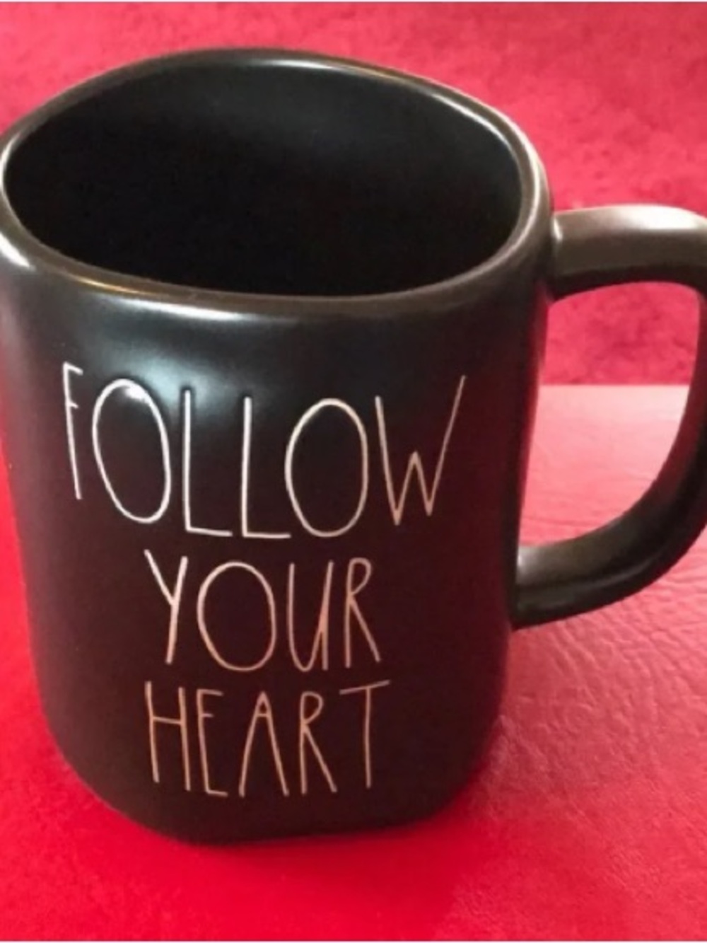 'Follow Your Heart' Black Ceramic Mug - Home Dining